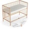 Sämann Baby Beistellbett 60x120 cm mit Premium Matratze Air - nutzbar von 0 bis 4 Jahre - umbaubar zum Babybett - Gurtsystem & höhenverstellbar für alle Betten - Natur (mit Cloud Air Matratze, Natur)