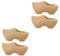 Lurrose 2 Sätze Mini Holländische Holzschuhe Puppenhochstuhl Ballettschuhe Puppenhaus Dekoration Unvollendete Holzschuhe Puppenhauszubehör Miniatur Holzschuhe Beige 2 Stück * 2