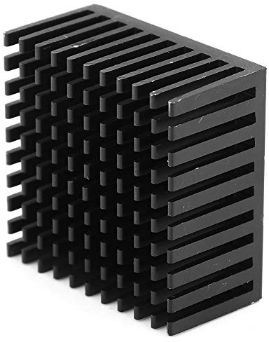 RASTKY Aluminium-Kühlkörper, Effiziente Kühlung, LED-Leiterplatte, 5 Stück, für CPU-North-South-Bridge-Chips, Sicherheitssysteme, 40 X 20 X 40 Mm (BLACK)
