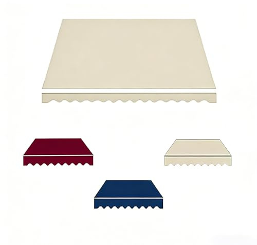 Generico Tessuto di Ricambio per Tende da Sole Telo 200cm 300cm 400cm 500cm Poliestere Resistente per Patio, Terrazzo, Esterno, Giardino Telo di Ricambio per Tenda Parasole Retrattile