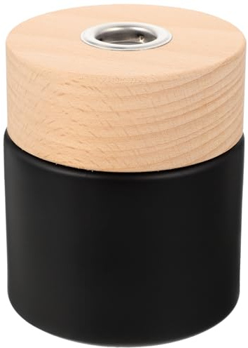 MOKKHNB Flacon Diffuseur en Verre Noir 100ml pour Aromathérapie, Réutilisable et Portable, pour Salon et Décoration Élégante