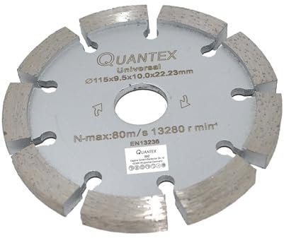 Diamant Frässcheibe Ø 115 mm Segmentstärke 9,5 mm, Fugenfräser für Mauerwerk und Putz