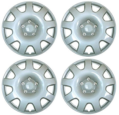 UKB4C Set of 4 15 Silver Wheel Trims/Hub Caps fits Vauxhall Astra H Corsa D