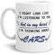 Auto-Tasse mit Spruch I don´t listen - I´m thinking about Cars Geschenk für den Auto-Liebhaber/KFZ/Karre/Autonarr/Freak/Weiss