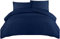 Utopia Bedding Bettwäsche 200x200 Set - Mikrofaser Bettbezug 200x200 cm + 2 Kissenbezüge 50x75 cm - Marineblau