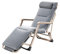YLCJ Liegestuhl Balkon Haushaltsklappstuhl Bürolunchstuhl Siesta Bett Lazy Chair Strandkorb Couch Faltbar (Farbe: GRAU)