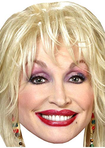 FoxyPrinting Dolly Parton Lipstick Copy Tv Movie Star Celebrity Cardboard Party Face Mask Fancy Dress
