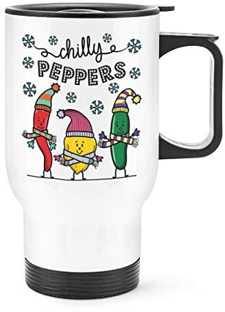 Chilly Peppers Travel Mug Cup with Handle