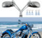 Chrom Motorrad Lenker Spiegel, M8 M10 Rückspiegel moto mit Packung Schraube für Scooter Street Bike Cruiser Chopper Sport Bike ATV