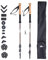 Cascade Mountain Tech Trekking Poles - 2 Piece Carbon Fiber Monopod Walking or Hiking Sticks with with Accessories Mount & Adjustable Quick Locks (Set of 2), Brown