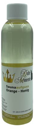 Sauna Aufguss Konzentrat Orange-Honig - 250ml in PET-Flasche mit Tropfverschluss