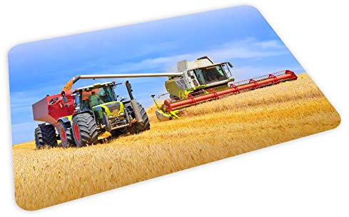 stabiles Vinyl Tischset Mähdrescher Kinder Platzset Platzdeckchen - BPA frei - abwaschbar reißfest farbecht - Kita Kindergarten Traktor