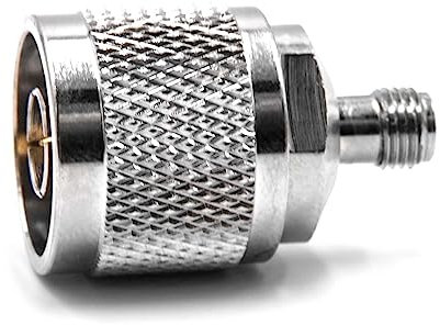 vhbw N Adapter (m) auf SMA Buchse für Kommunikationssysteme, GPS-Geräte, Antennen - HF-Koaxialadapter, Silber