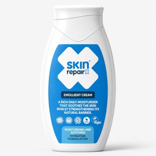 SkinRepairX Emollient Cream 500ml | Moisturiser for Dry Skin, Eczema, Psoriasis & Dermatitis | Steroid Free | Vegan | Fragrance Free | Suitable from Birth