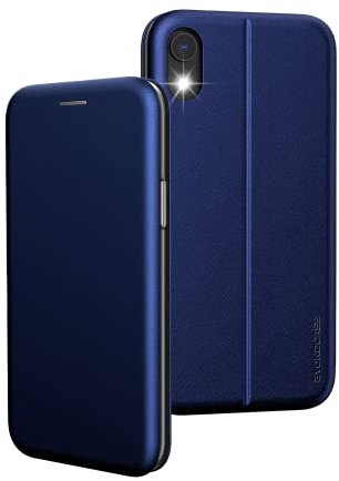 BYONDCASE iPhone XR Handytasche, Hülle Blau [Flip-Case Klapphülle] Fullbody 360 Grad Rundumschutz Ultra Slim Kompatibel Mit Dem iPhone XR