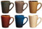 H&H Tierra Set 6 Tazze Mug, Stoneware, Colori Assortiti, cc300, Colori Autunnali