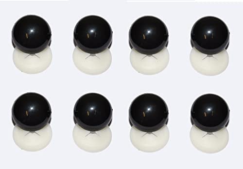 celloexpress 35mm Solid Black Eyes with Plastic Backs - Safety Eyes for Soft Toy or Teddy Bear Making - Pack of 4 Pairs