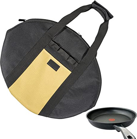 Stalf Skillet Storage Bag | Portable Grill Pan Storage Bag - Multifunctional Large Capacity Steak Plate Zippered Pouch Bag Cast Iron Skillets Bag For Cast Iron Camping Cookware