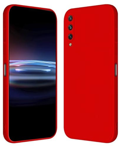 RankOne Custodia per Xiaomi MI A3 (6.09 Inches) Cover Morbida in Silicone TPU - Rosso Cina