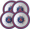 Paris Saint-Germain 4 x Bol PSG - Micro ondable - Collection Officielle 16 cm