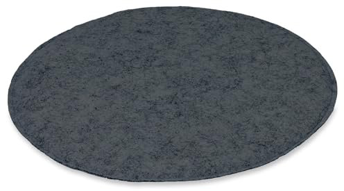 Amazinggirl Sitzkissen Outdoor Stuhlkissen 35x35 cm Filz - Sitzpolster für Stuhl, Gartenstuhl oder Bank Stuhlauflagen Sitzbank Kissen Bankkissen Filzkissen Dunkelgrau Rund