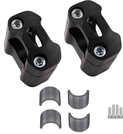 Adsspro Universal Motorcycle 1-1/8(28mm) 7/8 (22mm) CNC Aluminum Handlebar Handle Risers Adjustable Fat Bar Mount Clamps For EXC KLX KXF YZF CRF XR SX SXF YZ Motorbike Motocross Dirt Pit Bike