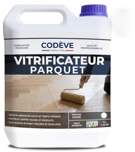Vitrificateur Parquet - Codeve Bois - 20L - Intérieur - Pour La Protection De Votre Parquet, Plancher Ou Sol En Bois.