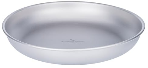 Boundless Voyage Titanium Camping Plate Dishes Saucer Lightweight Round Dinnerware Set Stackable Serving Plates Pasta Plates Travel Outdoor Home Kitchen Tableware Set Ti1120T