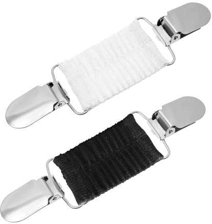 2 Pinces Vêtements Pour Cardigan Pinces Robe Pinces Serrage Au Dos Pinces Pull Pinces éCharpe Pinces Col Pinces Taille Pince Pour Femmes Et Filles Pour Serrer Les Vêtements(Noir,Blanc)