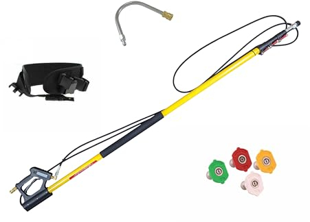 Pressurewasherpartsuk Be Pressure Telescopic Lance Wand 24FT Compatible With To Fit Karcher K-Series Plus U bend Gutter Tool & Harness