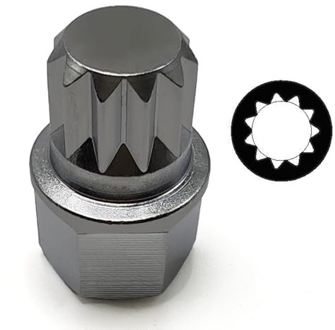 JEUCLEL ABC1/11PT Wheel Locking Nut Key Compatible with VW Volkswagen Audi VAG, Wheel Lock Nut Socket Adapter, Wheel Anti-Theft Lug Nut Removal Tool, Anti-Theft Screw Remover