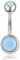 Lantine 14g Echter Opal Bauchnabelpiercing Chirurgenstahl Innengewinde Piercing Bauchnabel 10mm Hellblau Opal Nabelringe Für Frauen