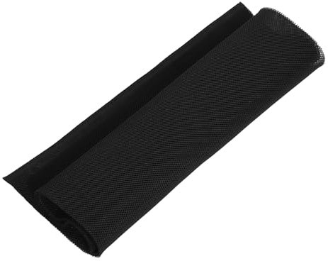 Nikou Tissu en Maille pour Haut-Parleur, 1,4 M X 0,5 M, Tissu De Protection Anti-poussière, Couverture en Maille pour Haut-Parleur Audio Stéréo(Noir)