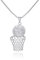 AILUOR Basketball-Halskette für Männer und Frauen, Edelstahl, Zirkonia, Unisex, Hip Hop Basketball Rim Sport, Silber, 27.6 cm Kette, 14K vergoldet, 20.5g, Fashion Jewelry