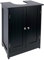 HOMELOX 2 Door Black Under Sink Cabinet for Bathroom Accessories with 2 Shelves