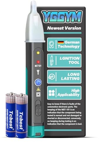 YGGYM Zündspulentester, Kraftfahrzeug-Elektronikfehlersucher, Kraftfahrzeug-Funkentester und Spannungstift mit LED-Anzeige