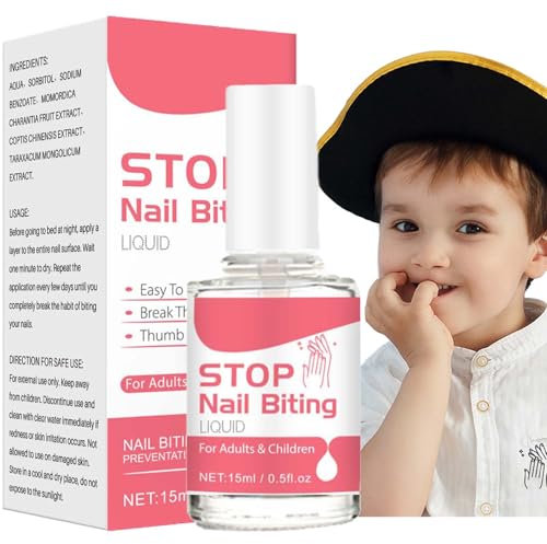 Stop Biting Nails for Children, Nail Biting Prevention for Kids & Adults, Don't Bite Your Nails, Anti Nail Biting Polish. Easy To Apply, Stop Nail Biting Today