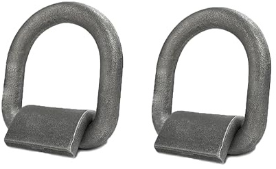 2 Stück 1,27 cm strapazierfähiger geschmiedeter D-Ring zum Anschweißen, mit Schweißclip für Anhänger, LKW, Ladung, Wohnmobil, ATV, Bauernhof-Anwendungen usw., MBS: 5,4 kg