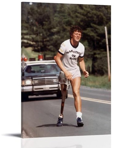 Terry Fox Insist on Running And Is Optimistic Poster Dekorative Malerei Leinwand Wandkunst Wohnzimmer Poster Schlafzimmer Malerei,Wandkunst Bilddruck Moderne Familienzimmer Dekor 08x12inch(20x30cm)