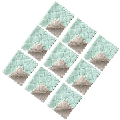 Ipetboom 24stücke Küchengeschirrtücher Haushaltsstaubtücher Geschirrtücher Reinigungstücher Nützlich Grün