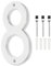 PATIKIL 8 Inch House Numbers, House Address Numbers Sign Large Floating Modern Home Number with Screws for Outside Door Wall Street, Silver, 8