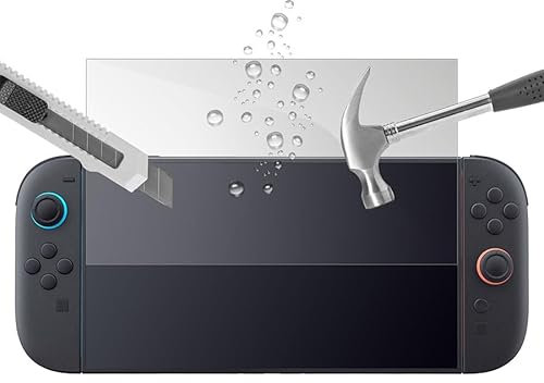 Subsonic - Protection pour écran Nintendo Switch 2 en verre trempé - Ultra résistante anti-chocs et anti-rayures - Screen protector HD 0,33mm Ultra Transparent - Dureté 9H – Pour ecran Switch 2