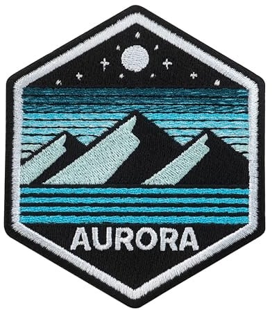Urbanski Patch Outdoor Northern Lights Nordlichter Aurora Borealis zum Aufbügeln | Aufnäher Applikation Bügelbild (Aurora)