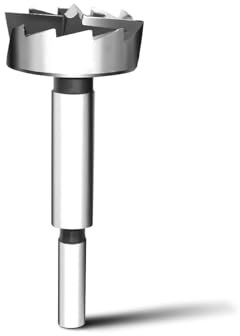 Broca Forstner de 38 mm para madera, Forstner Bits Ø 38 mm, longitud 90 mm, brocas con vástago redondo