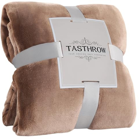TASTHROW Leichter Kaffee Kuscheldecke Flauschig Decke Fleecedecke 130x150cm | Kuschlige Weiche Warme Decken, Wohndecke Sofa Decke für Zimmer Deko, Wohn- & Kuscheldecken
