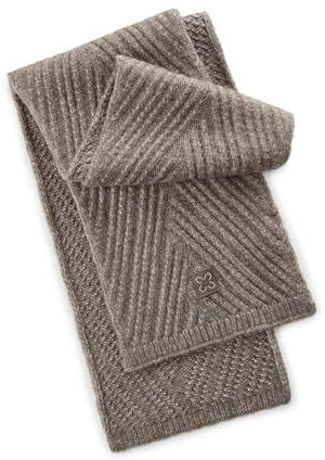 CODELLO Schal aus weicher Wollmischung mit Zopfmuster Farbe braun