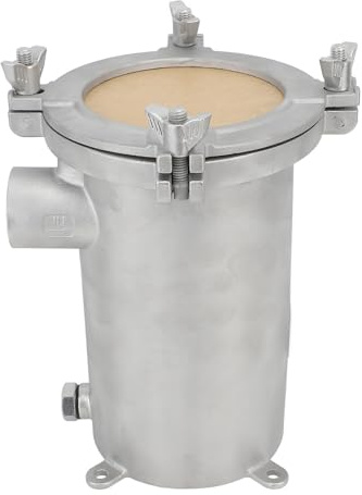 Tomotato Edelstahl Seewasser Filter, Marine Wasserfilter 316 Edelstahl Seewasser Sieb Boot Wasserfilter für Yacht Schifffahrt (L)
