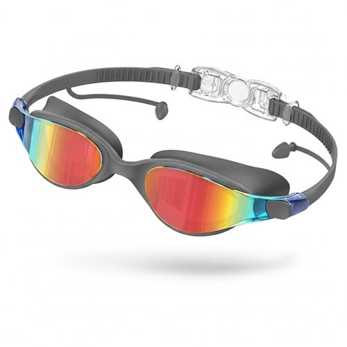 Seaflar Occhialini Nuoto Uomo Donna Lenti Trasparenti Colorate | Protezione UV, Antiappannante & Tenuta Stagna | Professionale Occhialini Piscina Adulto Adolescenti