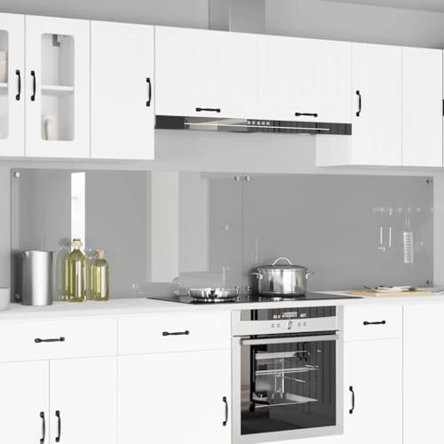Mangloder - Set di 2 pareti posteriori da cucina, 120 x 60 cm, in vetro temperato, resistenti al calore, 6 mm, con 4 fori preforati, per cucina, casa e cucina moderna
