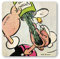 Logoshirt Popeye der Seemann - Spinat Coaster - Untersetzer - farbig - Lizenziertes Originaldesign